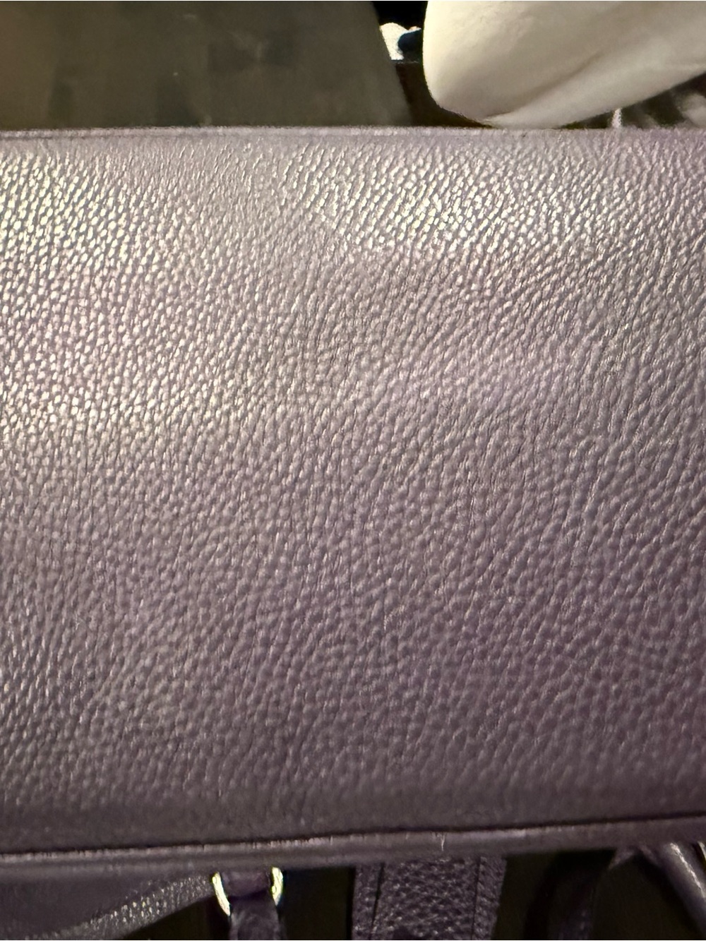 Prada Purple Textured Leather Shoulder Bag - Picture 2 of 5